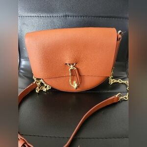 ZAC Zac Posen Orange Crossbody Bag with Gold Chain